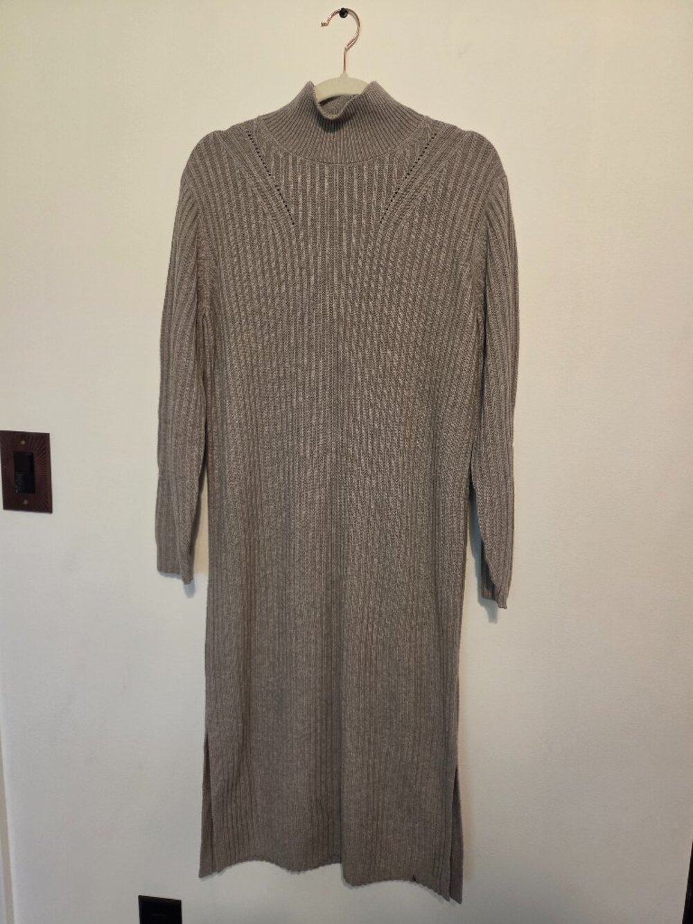& Other Stories Turtleneck Knit Midi Dress